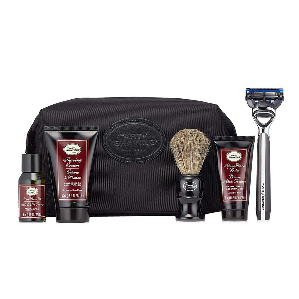 Sandalwood Travel Shave Kit With Bag